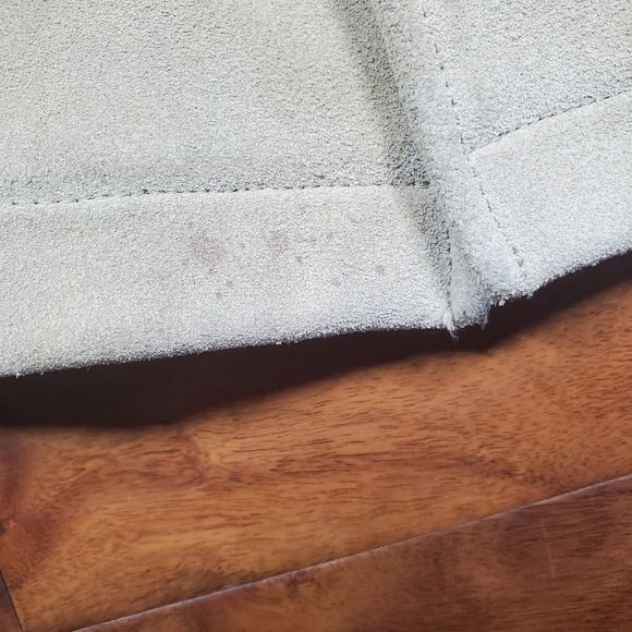 Vintage Banana Republic Heavy Duty Tan Suede Leather Button Jacket men’s Large - Picture 7 of 12